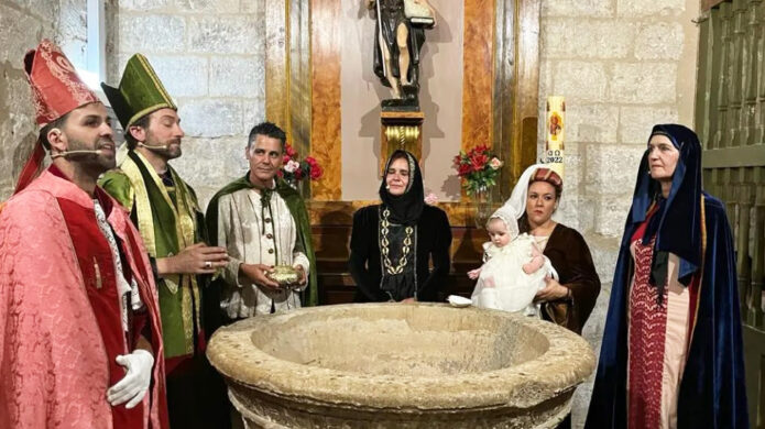 Representación del cortejo fúnebre de Juana I y Felipe el Hermoso en Torquemada