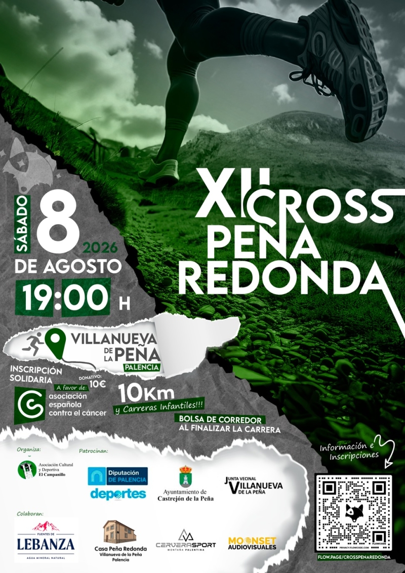 Cartel del XII Cross Peña Redonda en Villanueva de la Peña