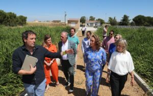 Visita a la nueva estación depuradora de aguas en Villada con autoridades locales