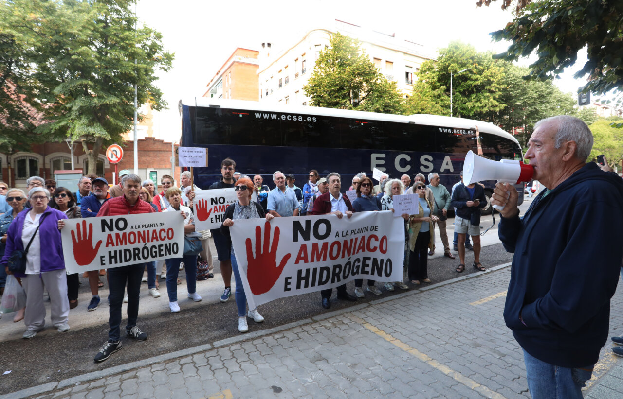 Protesta en Palencia contra la macroplanta de amoniaco e hidrógeno