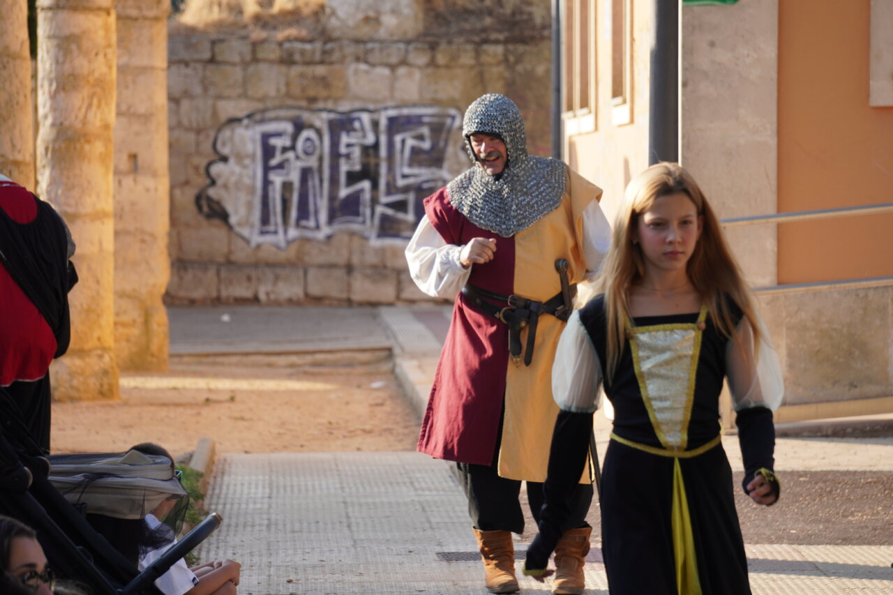 Participantes en la Batalla Nabal en Monzón de Campos, vestidos de época.