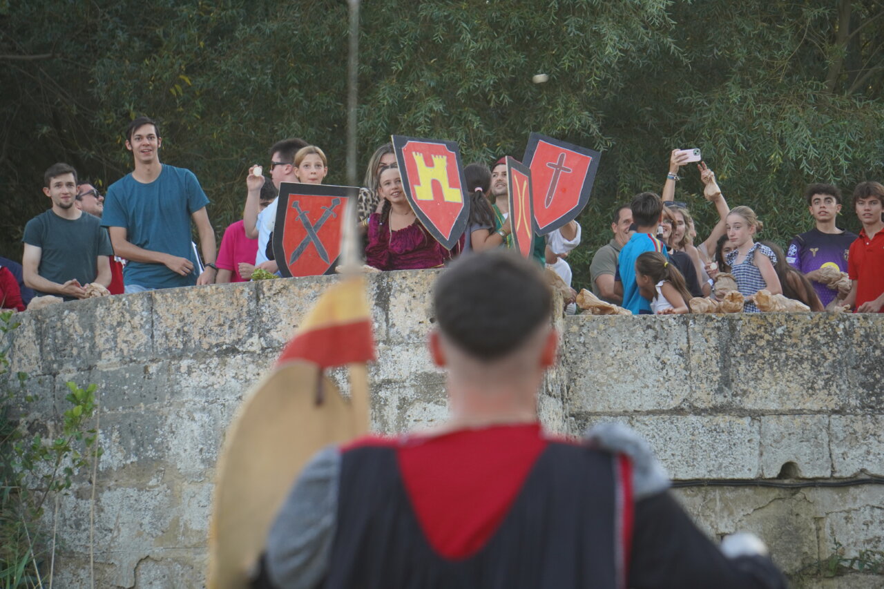 Participantes en la batalla Nabal en Monzón de Campos con escudos