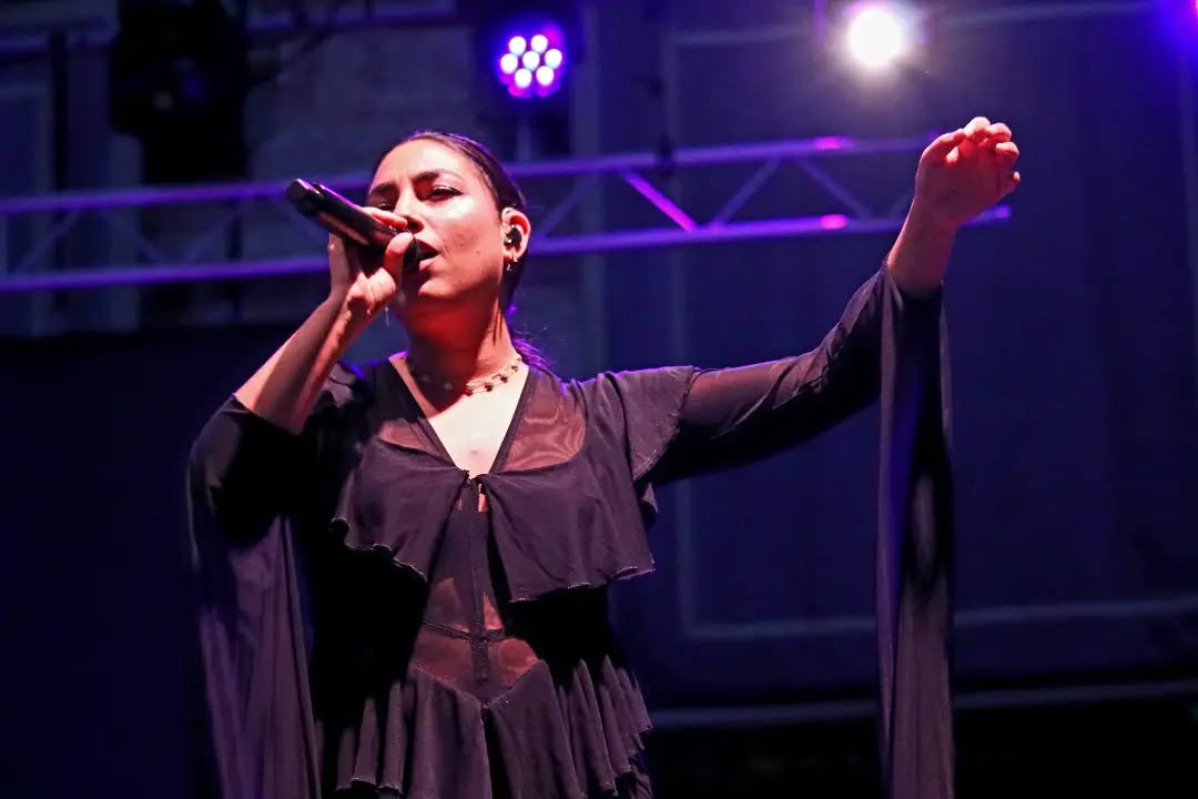 María José Llergo actuando en el concierto de San Antolín