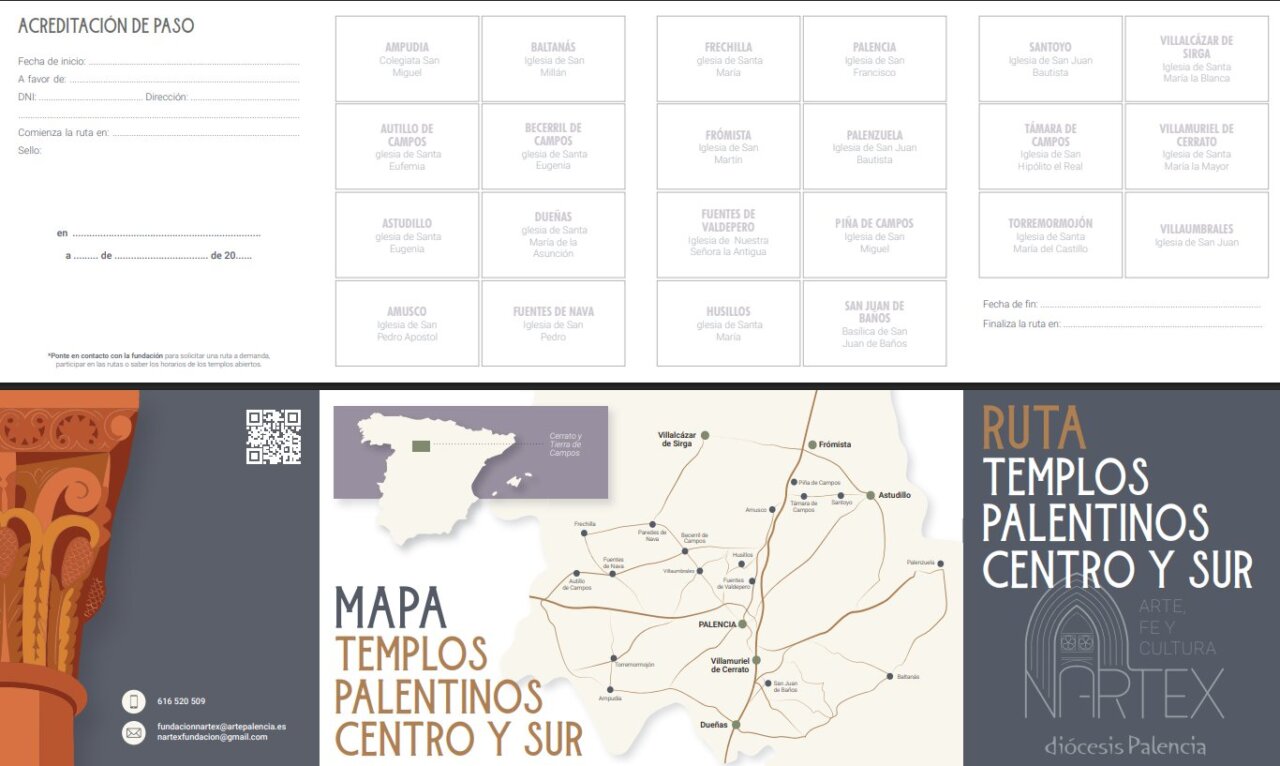 Acreditación de paso para recorrer templos en Palencia