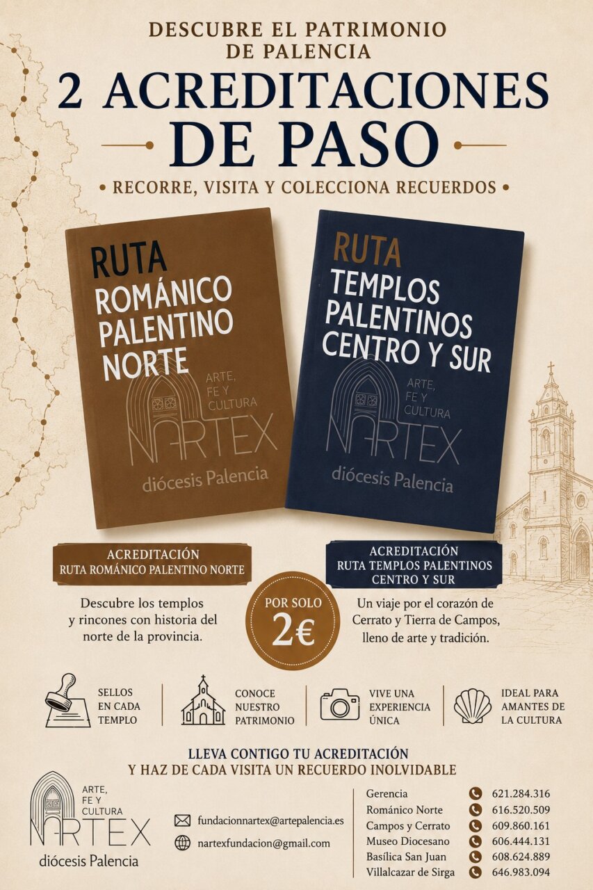 Acreditaciones para recorrer el patrimonio religioso de Palencia