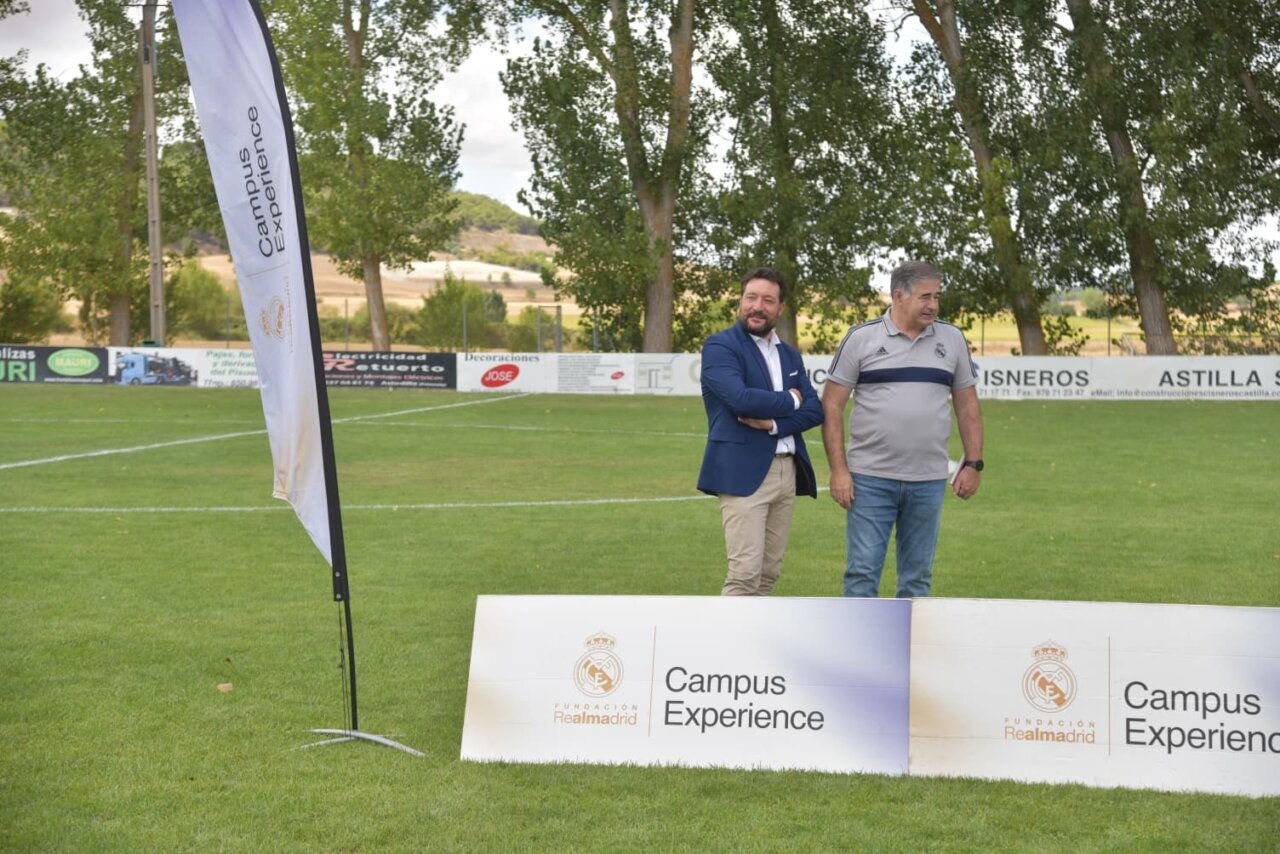 Astudillo se despide del campus de la Fundación Real Madrid en Palencia.