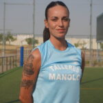 Capitana del Palencia Fútbol Femenino en un campo de fútbol