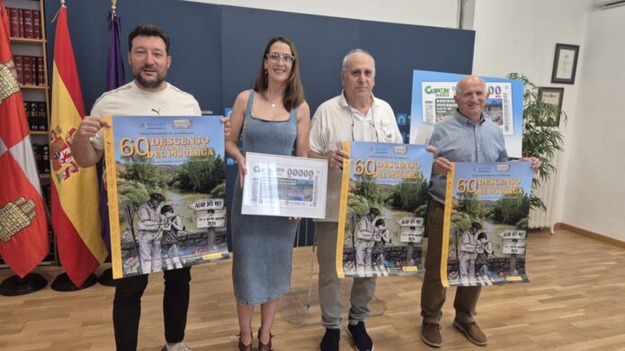 Presentación del 60º Descenso Internacional del Pisuerga con carteles y participantes