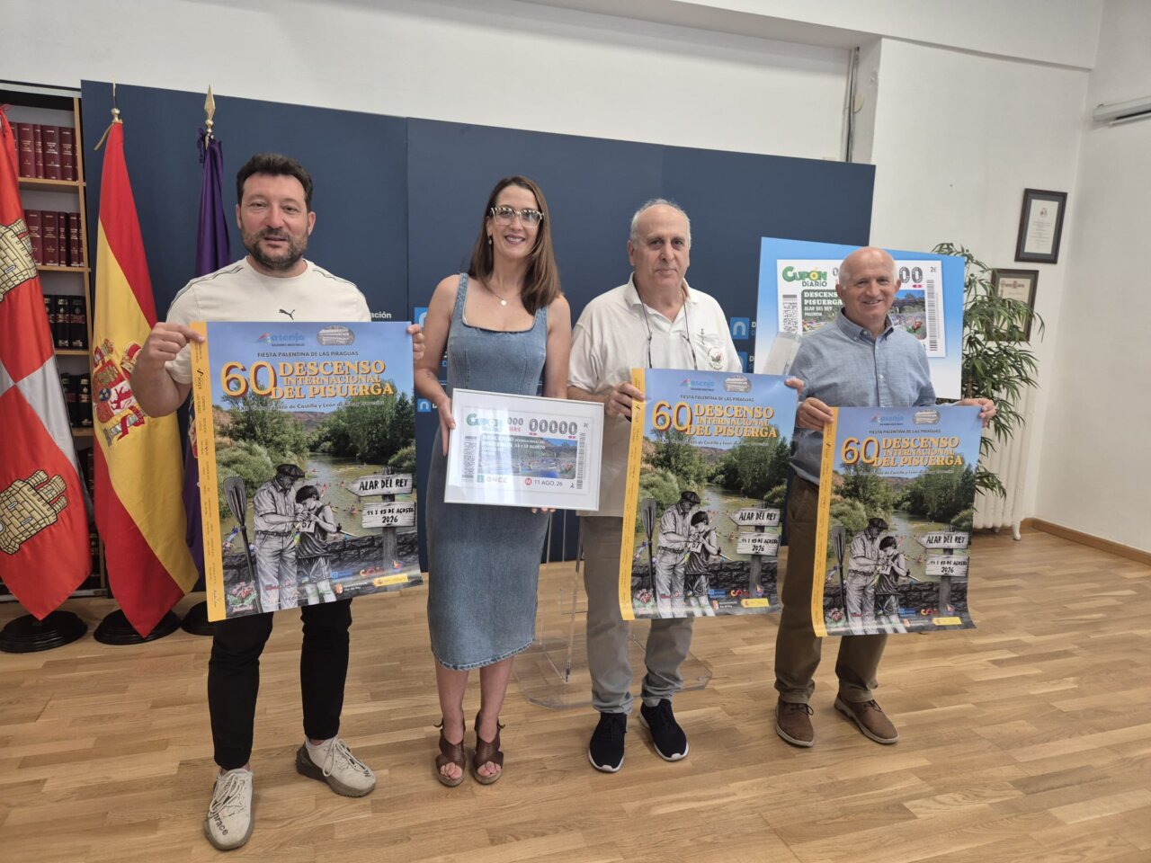 Presentación del 60º Descenso Internacional del Pisuerga con carteles y participantes