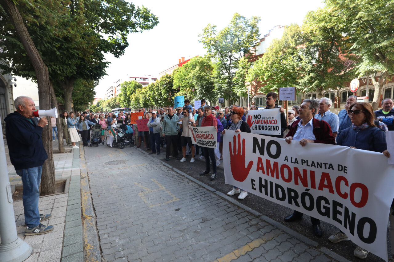 Protesta en Palencia contra la macroplanta de amoniaco e hidrógeno