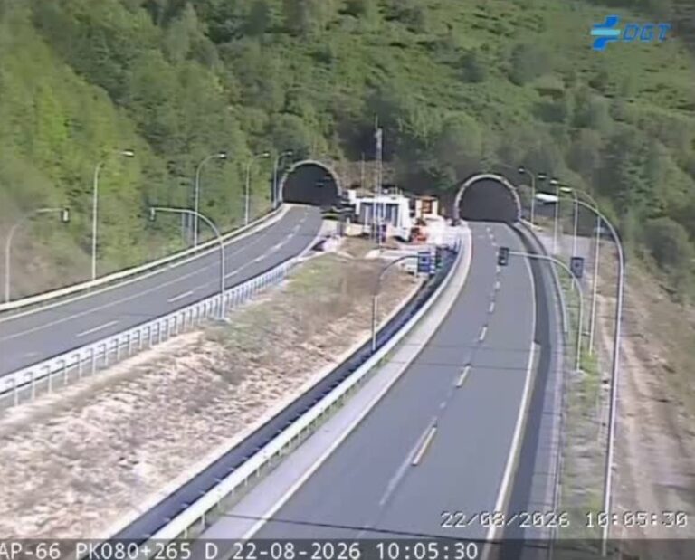 Corte de la AP-66 en el túnel del Negrón por desprendimientos