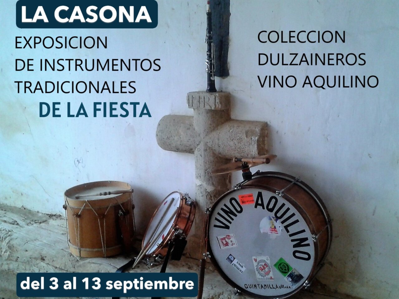 Instrumentos musicales tradicionales en exposición en Saldaña