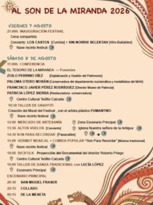 Cartel del I Festival Folkterráneo Al Son de la Miranda en Fuentes de Valdepero