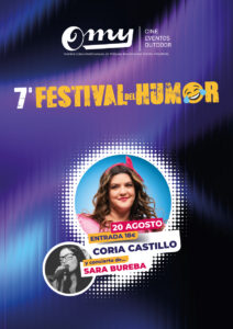 Cartel del VII Festival del Humor con Coria Castillo y Sara Bureba
