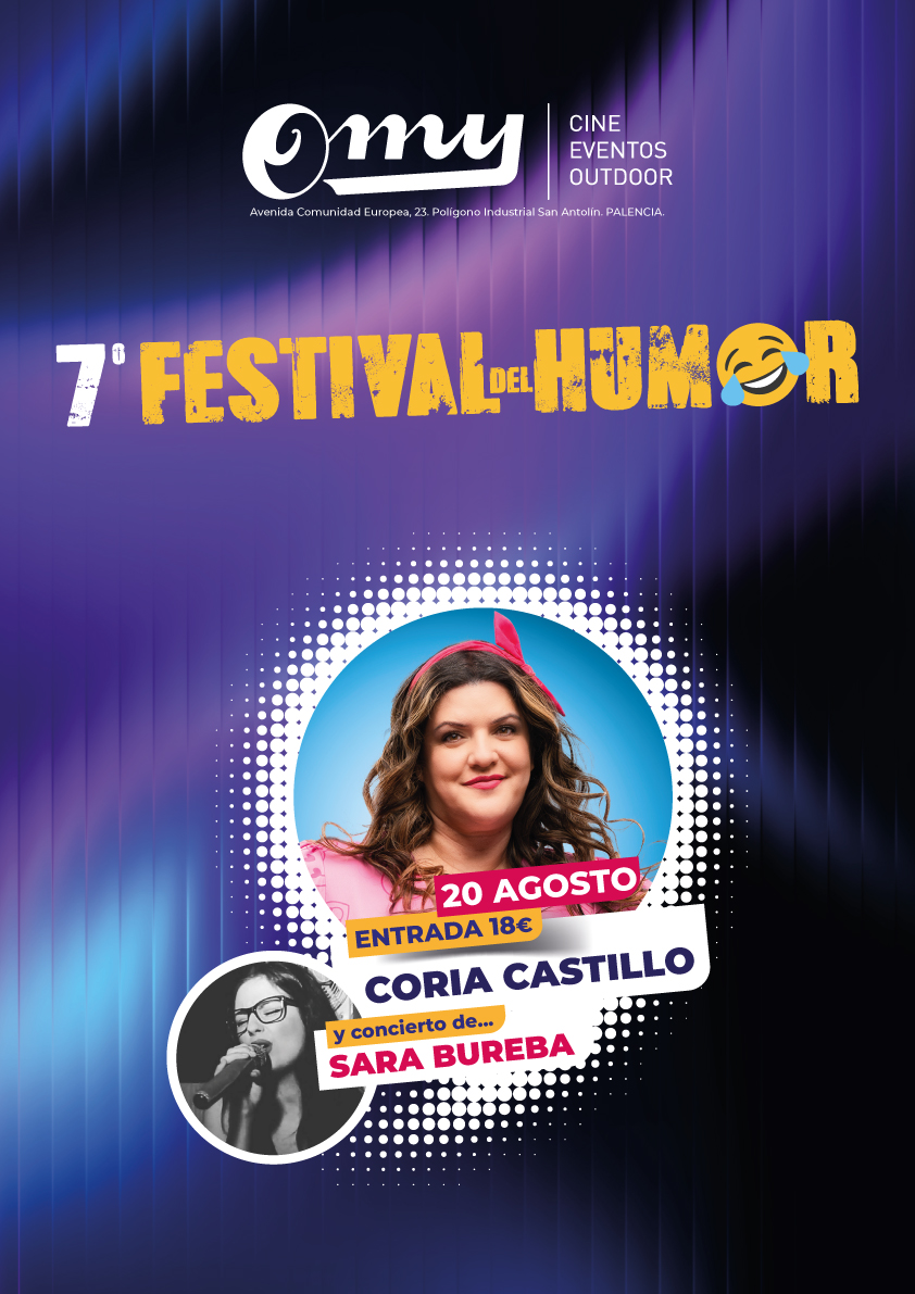 Cartel del VII Festival del Humor con Coria Castillo y Sara Bureba