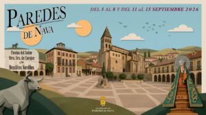 Cartel de las fiestas de Paredes de Nava 2026 con la Virgen de Carejas
