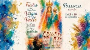 Cartel de las fiestas de la Virgen del Valle en Saldaña 2026