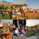 Personas disfrutando del eclipse total de Sol en Palencia