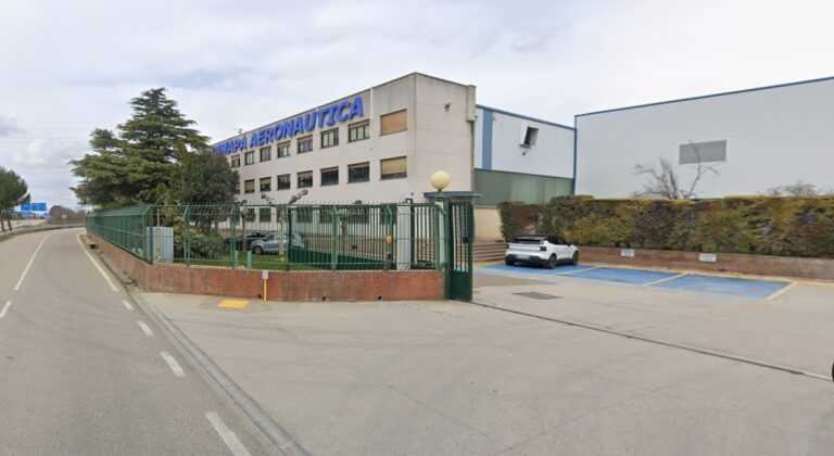 Fachada de la empresa Inmapa Aeronáutica en Villamuriel de Cerrato