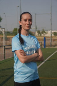 Capitana del Palencia Fútbol Femenino en el campo de juego