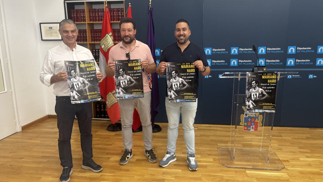 Presentación de la carrera Los 10.000 de Mariano Haro en Becerril de Campos