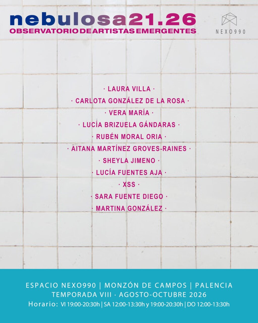 Cartel de la exposición Nebulosa21.26 en Nexo990, Monzón de Campos.