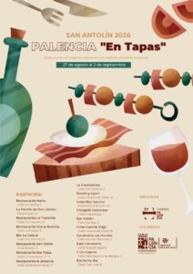 Cartel de la ruta gastronómica Palencia en Tapas 2026