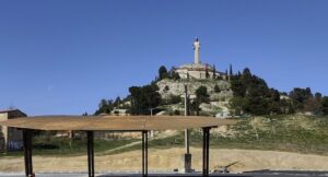 Instalación de paneles solares en el Cristo del Otero en Palencia