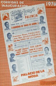 Cartel de la Plaza de Toros de Palencia con información sobre abonos