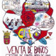 Cartel de las fiestas de Santa Rosa de Lima en Venta de Baños con ilustraciones festivas