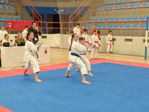 Competidores en una competición de karate en Salamanca
