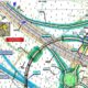 Mapa del enlace entre la A-73 y A-67 en Aguilar de Campoo