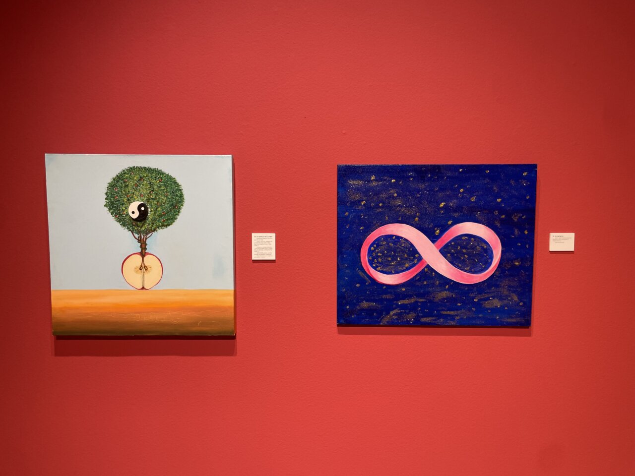 Cuadros de la exposición de Mercedes Maté en el Centro Cultural Provincial