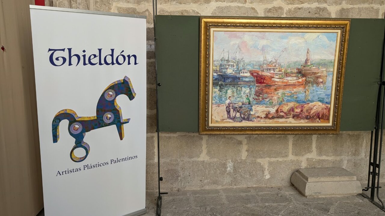Exposición de pintura en el claustro de la Catedral de Palencia