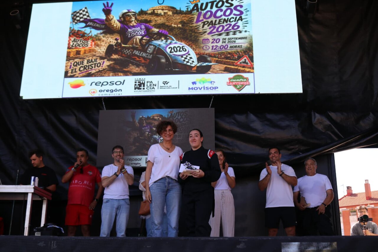 Entrega de premios en la carrera de Autos Locos en Palencia 2026