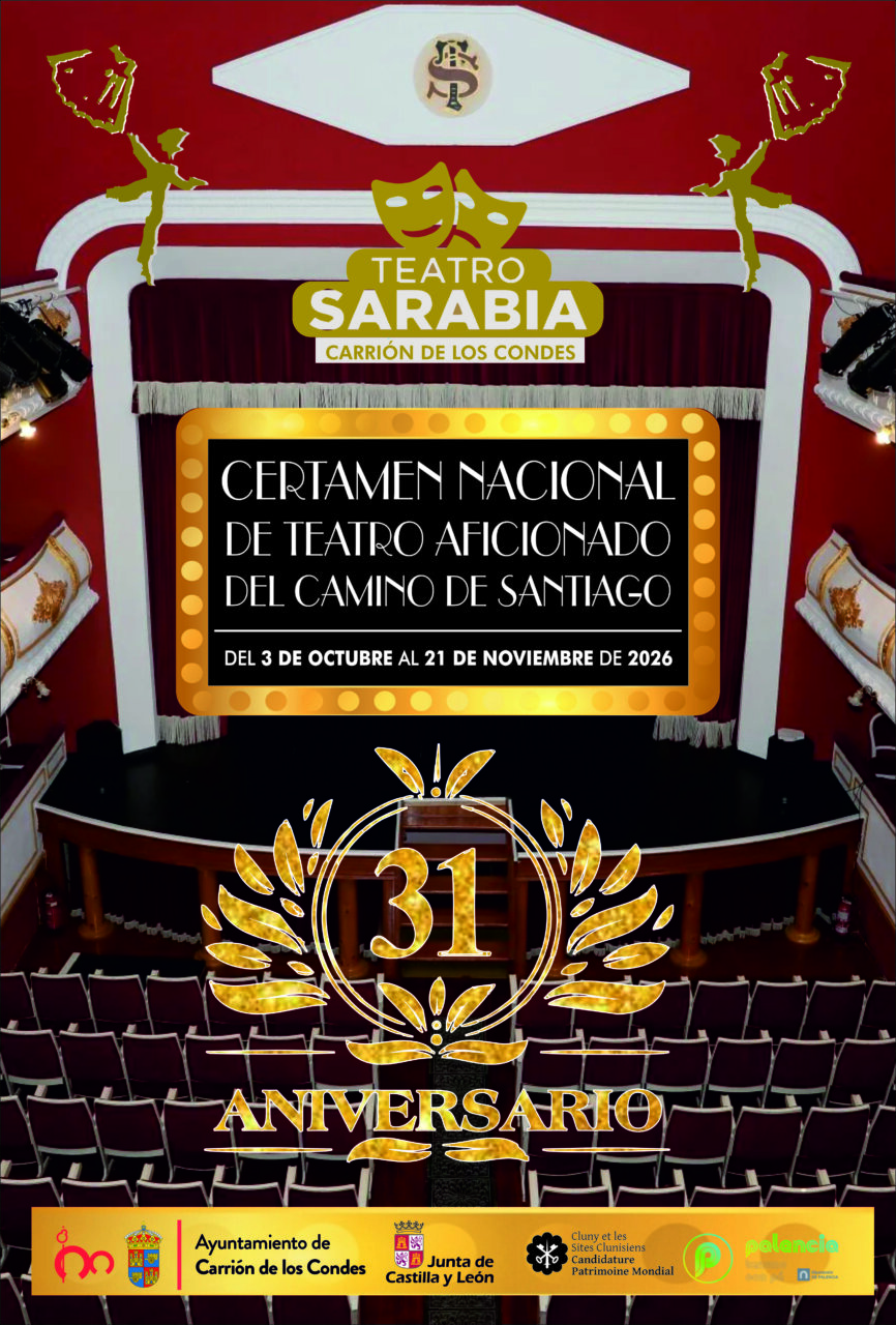 Cartel del Certamen Nacional de Teatro Aficionado en Carrión de los Condes