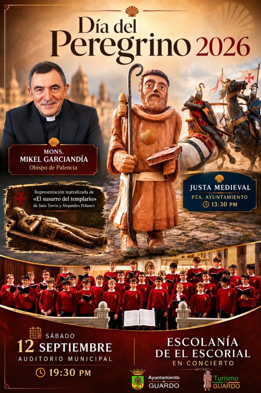 Cartel del Día del Peregrino 2026 en Guardo con Mikel Garciandía