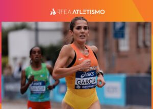 Marta García corriendo en el Campeonato del Mundo de 5K en Copenhague