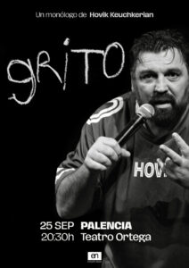 Hovik Keuchkerian en el monólogo Grito en el Teatro Ortega.