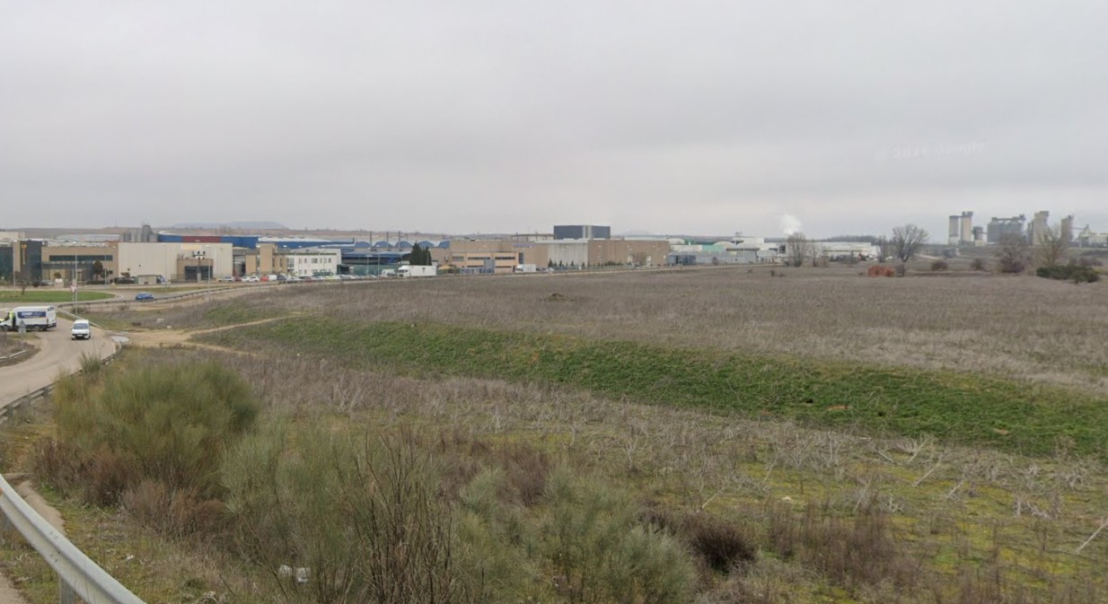Vista de la parcela destinada a logística en Venta de Baños