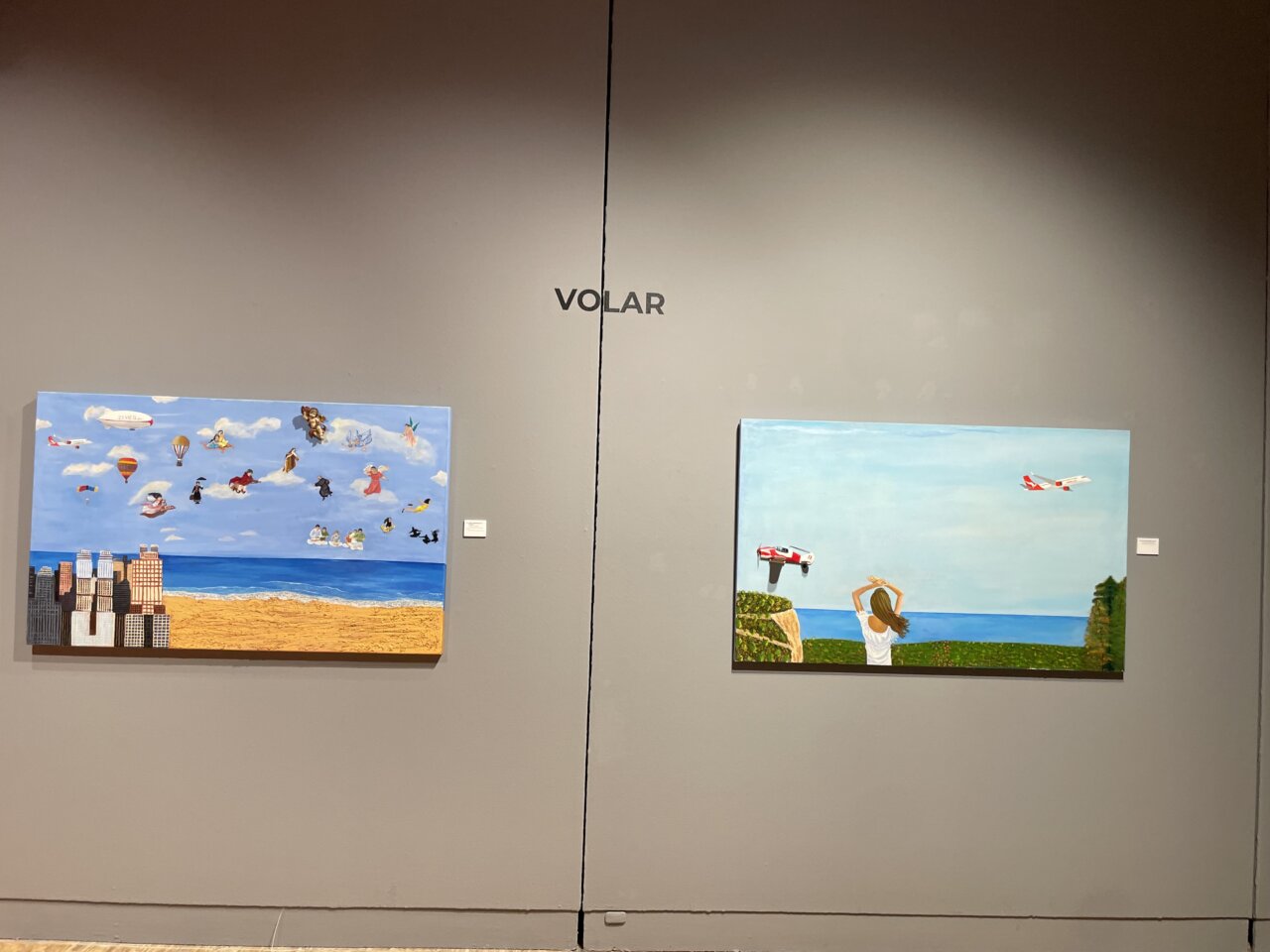 Obras de la exposición 'Volar' de Mercedes Maté en el Centro Cultural Provincial