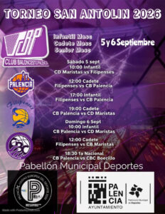 Cartel del Torneo San Antolín de baloncesto en Palencia