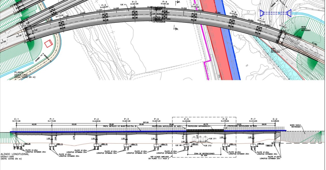 Diseño del viaducto en el proyecto de enlace A-73 y A-67 en Aguilar de Campoo