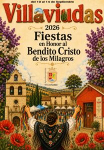 Cartel de las fiestas de Villaviudas en honor al Bendito Cristo de los Milagros