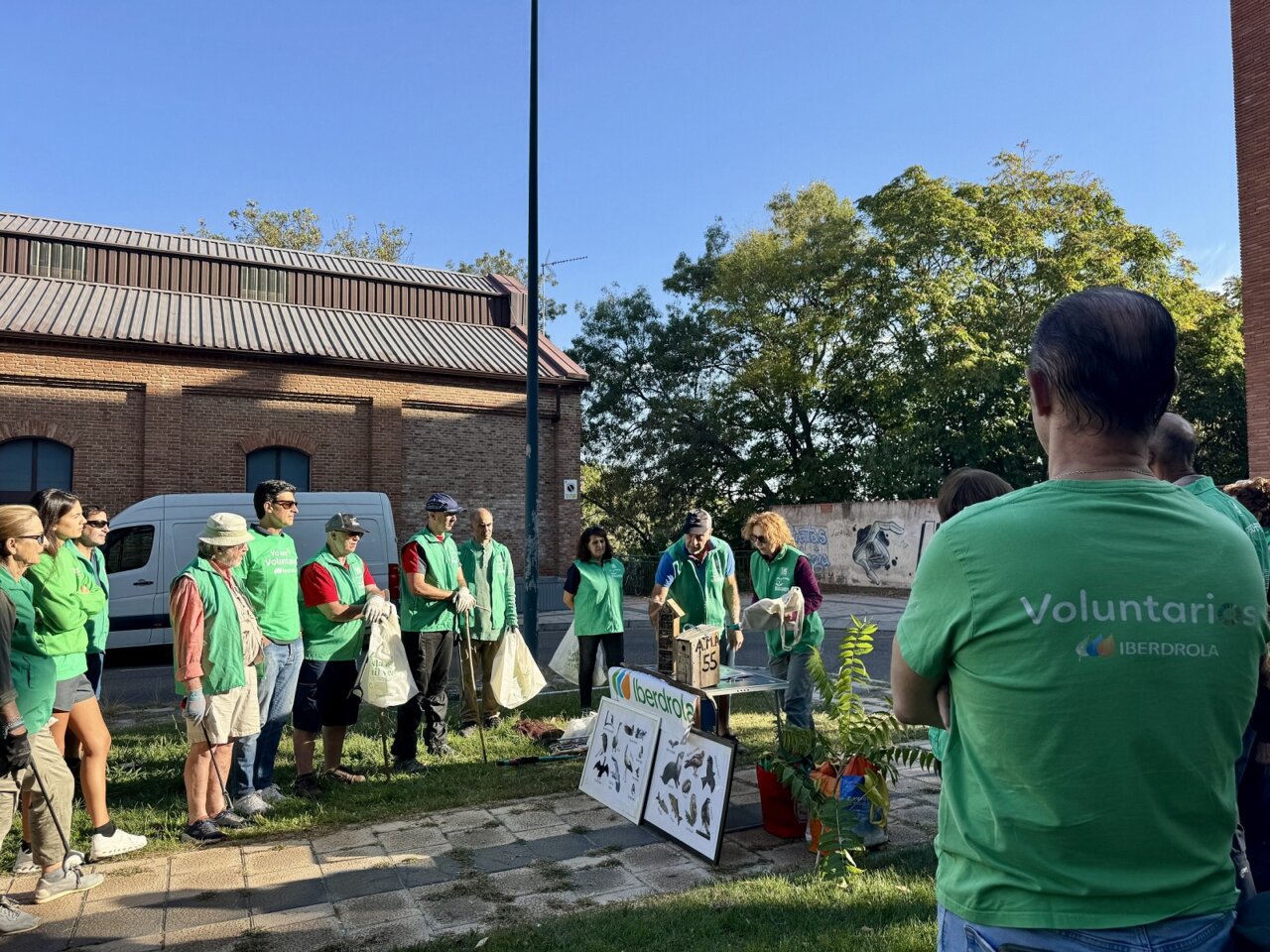 Grupo de voluntarios de Iberdrola en actividad de reforestación