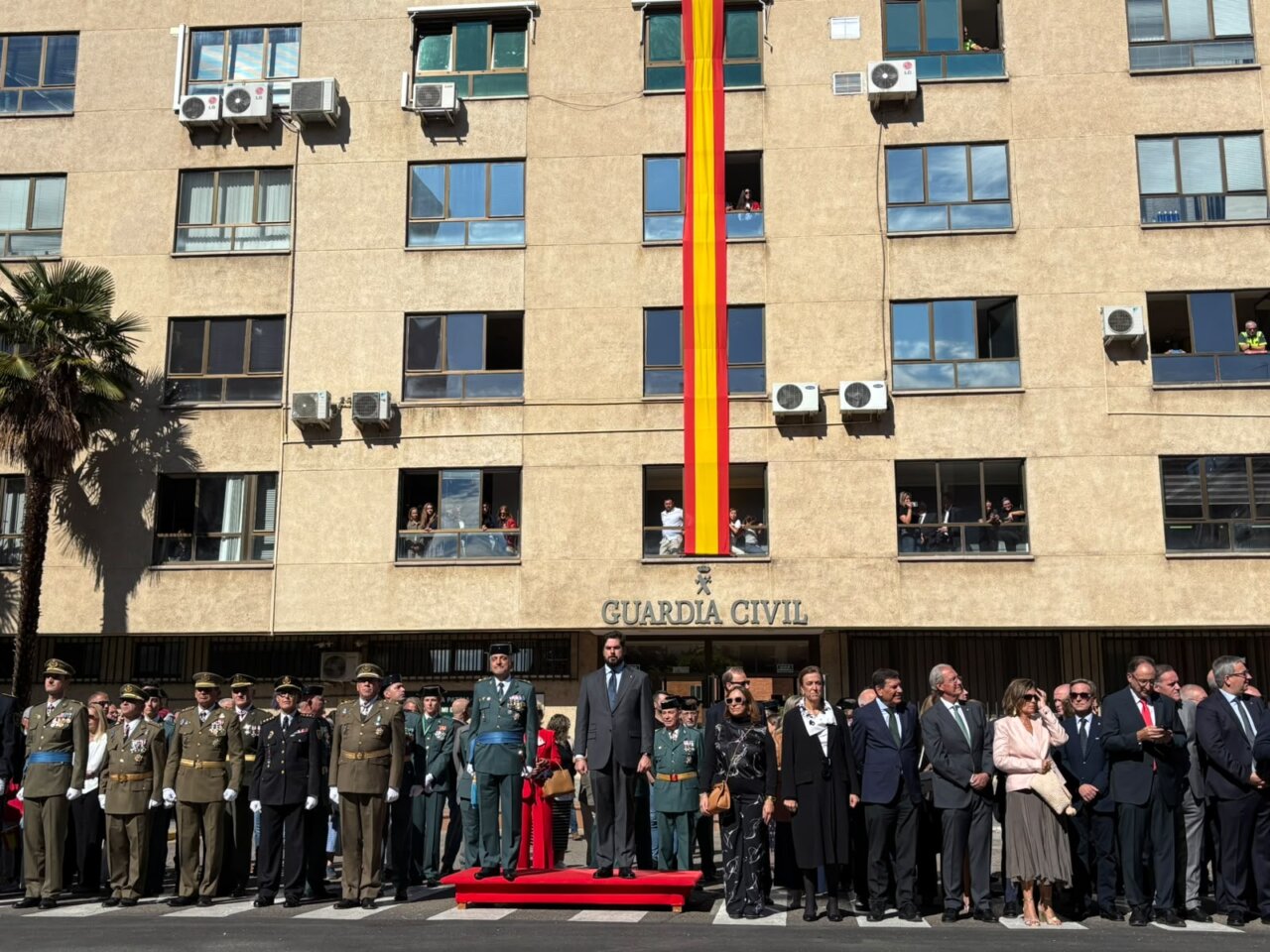 Acto de la Guardia Civil durante la festividad del Pilar en Palencia