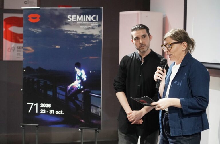 Presentación de la 71 Seminci con cartel del festival y ponentes