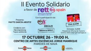 Cartel del II Evento Solidario a favor de Rett Spain en Paredes de Nava.