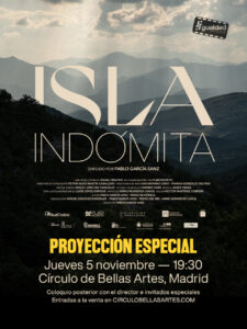 Cartel de Isla indómita anuncia una proyección especial en Círculo de Bellas Artes de Madrid