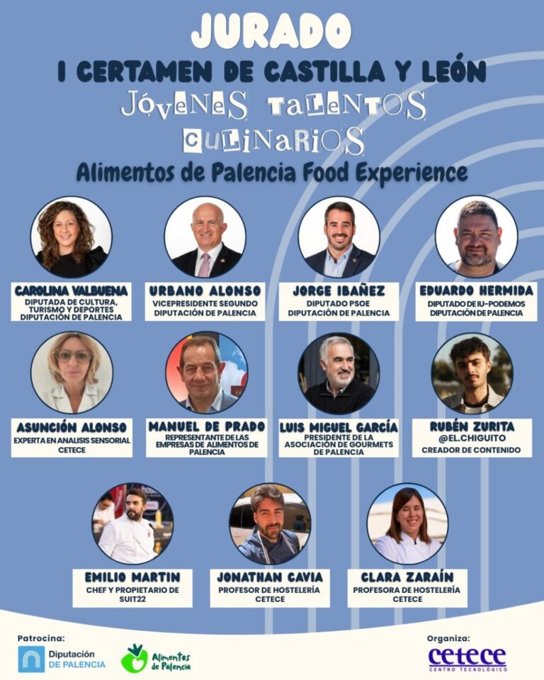 Cartel del jurado del I Certamen de Jóvenes Talentos Culinarios de Castilla y León